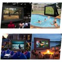80x Duży Dmuchany Ekran FIlmowy Projekcyjny do Projektora KINO z Dmuchawą