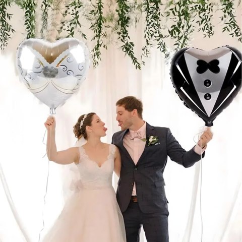 Balony Weselne Garnitur Suknia Ślubna Ślub na Wesele 5 szt