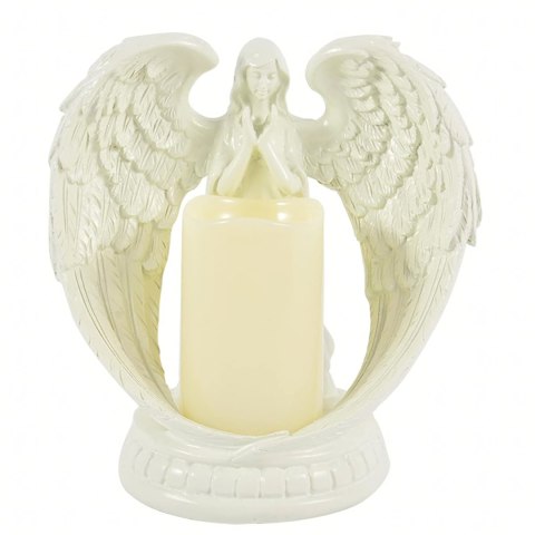 Figurka Dekoracyjna Świecznik Świeca Ozdoba Anioł Aniołek Led Święta Ogród 16cm