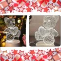 Lampka Nocna Prezent Miś 3D Illusion do Sypialni dla Dzieci Biurkowa USB