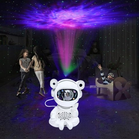 Projektor Gwiazd Astonauta Lampka Nocna Rzutnik dla Dzieci Kosmos Pilot USB