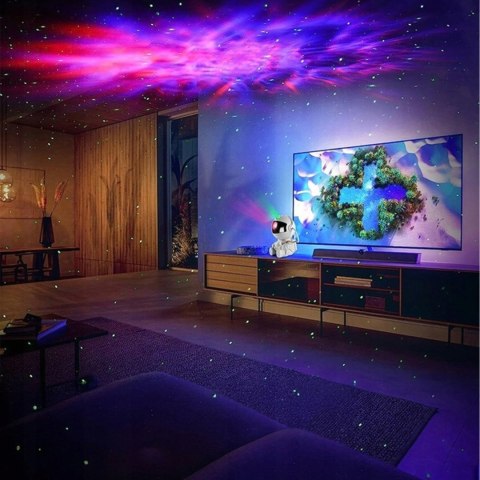 Projektor Gwiazd Astonauta Lampka Nocna Rzutnik dla Dzieci Kosmos Pilot USB