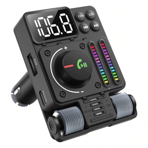 Transmiter Samochodowy Nadajnik Radio Fm Bluetooth 5.3 PD 30W Ładowarka
