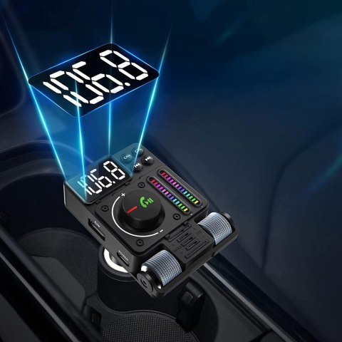 Transmiter Samochodowy Nadajnik Radio Fm Bluetooth 5.3 PD 30W Ładowarka