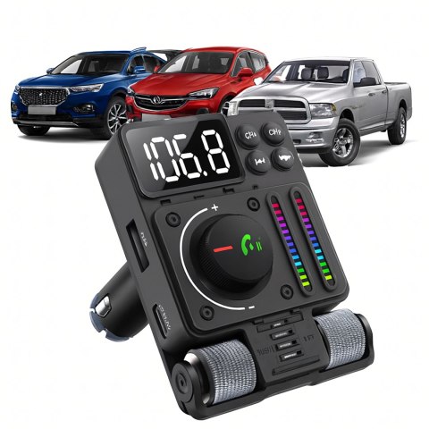 Transmiter Samochodowy Nadajnik Radio Fm Bluetooth 5.3 PD 30W Ładowarka