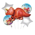 Zestaw Balonów Urodzinowych Dinozaur na Urodziny Urodzinowe Przyjęcia 5 szt