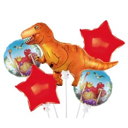 Zestaw Balonów Urodzinowych Dinozaur na Urodziny Urodzinowe Przyjęcia 5 szt