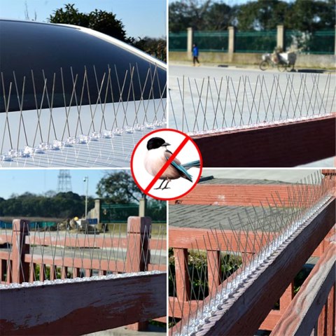 20 x Metalowe Stalowe Kolce na Ptaki Gołębie Wróble na Parapet Gzyms 50 cm