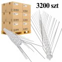 3200szt.x Metalowe Nierdzewne Kolce na Ptaki Gołębie Wróble na Parapet Gzyms 50 cm