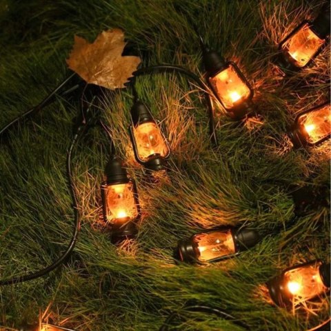 Girlanda Swietlna Lampki Dekoracyjne Led 10 szt Latarenki Ogrodowe 10cm 5m