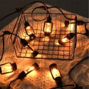 Girlanda Swietlna Lampki Dekoracyjne Led 10 szt Latarenki Ogrodowe 10cm 5m