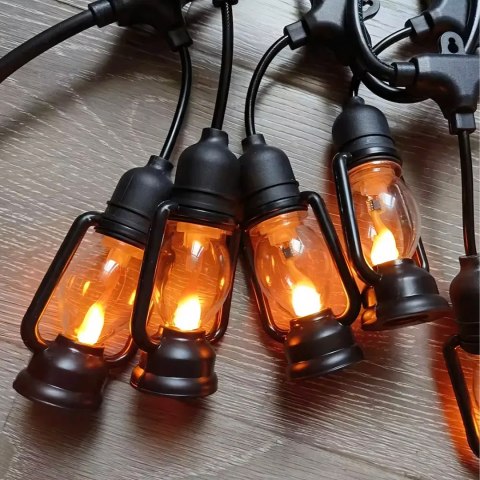 Girlanda Swietlna Lampki Dekoracyjne Led 10 szt Latarenki Ogrodowe 10cm 5m