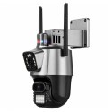 Kamera Podwójna Wifi Zewnętrzna Wewnętrzna Obrotowa Smart Detekcja Alarm IP