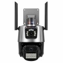 Kamera Podwójna Wifi Zewnętrzna Wewnętrzna Obrotowa Smart Detekcja Alarm IP