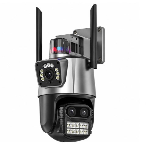 Kamera Podwójna Wifi Zewnętrzna Wewnętrzna Obrotowa Smart Detekcja Alarm IP