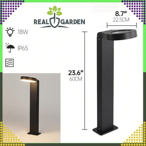 Lampa LED 18W Ogrodowa Nowoczesna 60cm Zewnętrzna Słupek Stojąca Okrągła