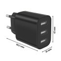 Mocna Kostka Ładowarka Sieciowa 3 x Usb Uniwerslana USB 3 Porty 5V 3.4A