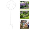 Pergola Ogrodowa Tarasowa Metalowa Podpora do Pnączy Róż Kwiatów 50x10cm biała