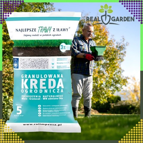Premium Granulowana Kreda Ogrodniczna do Odkwaszania Gleby 5kg do Roślin