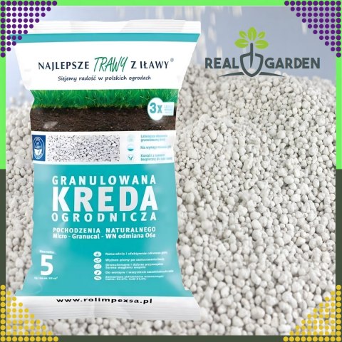 Premium Granulowana Kreda Ogrodniczna do Odkwaszania Gleby 5kg do Roślin