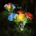 2 x Lampa Solarna Ogrodowa Wbijna Kwiat Róż Róży Ozdoba Kwiaty Solarne Led