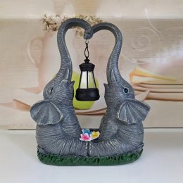 Figurka Lampka Lampa Ozdoba Ogrodowa Solarna Led Słoń Słonik z Lampionem