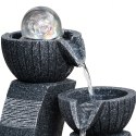 Fontanna Stołowa Ozdobna Ogrodowa na Stół Dekoracyjna Led 30x15,5x21 cm