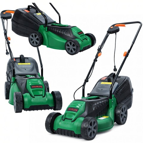 Kosiarka Elektryczna Lekka Mocna do Koszenia Trawy Duży Kosz 30L 1600W 32cm