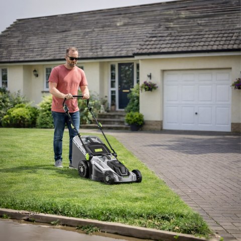 Kosiarka Elektryczna Lekka Mocna do Koszenia Trawy Duży Kosz 50L 2400W 43cm