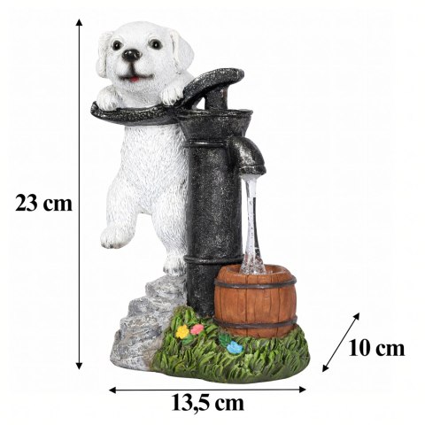 Lampa Lampka Solarna Ogrodowa Ozdobna Ozdoba Pies Szczeniak Led Dekoracja