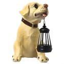 Lampa Lampka Solarna Ogrodowa Ozdobna Ozdoba Pies z Lampionem Led Dekoracja