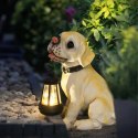 Lampa Lampka Solarna Ogrodowa Ozdobna Ozdoba Pies z Lampionem Led Dekoracja