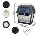 Lampa Solarna Led Podwójna Kinkiet Ogrodowy Elewacyjny z Czujnikiem Ruchu