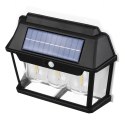 Lampa Solarna Led Potrójna Kinkiet Ogrodowy Elewacyjny z Czujnikiem Ruchu