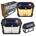 Lampa Solarna Led Potrójna Kinkiet Ogrodowy Elewacyjny z Czujnikiem Ruchu