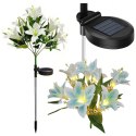 Lampa Solarna Ogrodowa Wbijna Kwiat Lilii Lilia Ozdoba Kwiaty Solarne Led