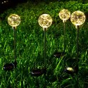 Lampy Lampki Solarne Ogrodowe Wbijane Lampa Led Kula Wodoodporne 4 szt