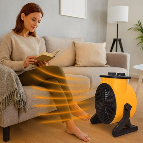Nagrzewnica Elektryczna Dmuchawa 2kW Farelka Grzejnik Termostat 2000W