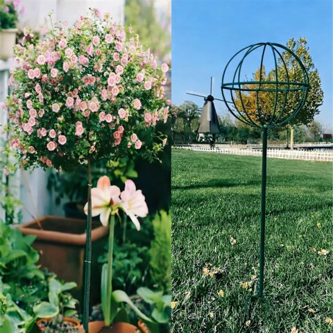Pergola Ogrodowa Tarasowa Metalowa Podpora do Pnączy Róż Kwiatów 50x10cm zielona