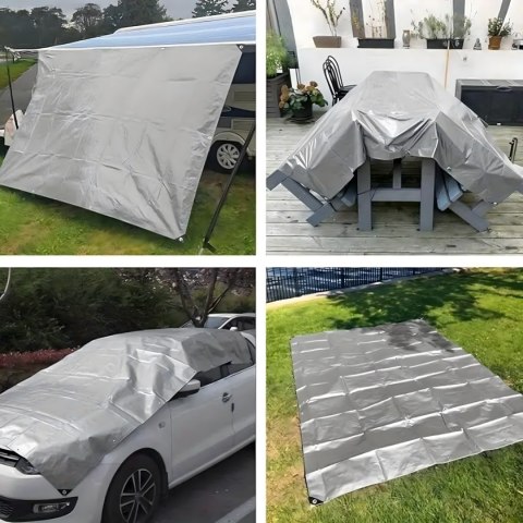 Plandeka Płachta Ochronna UV 4x5m 80g Okryciowa Mocna Uniwersalna