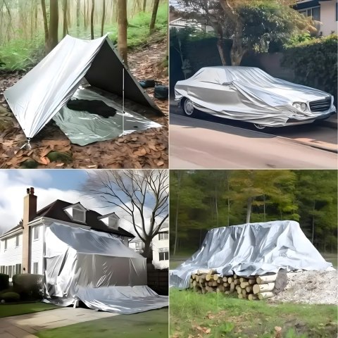 Plandeka Płachta Ochronna UV 4x6m 120g Okryciowa Mocna Uniwersalna
