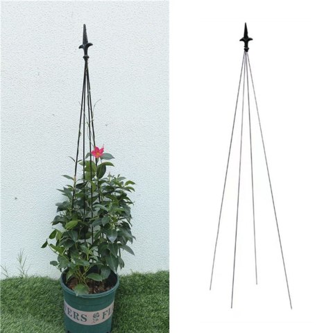 12x Podpora Pergola Ogrodowa Tarasowa na KWiaty Stojak Metalowy Roślin 150 cm