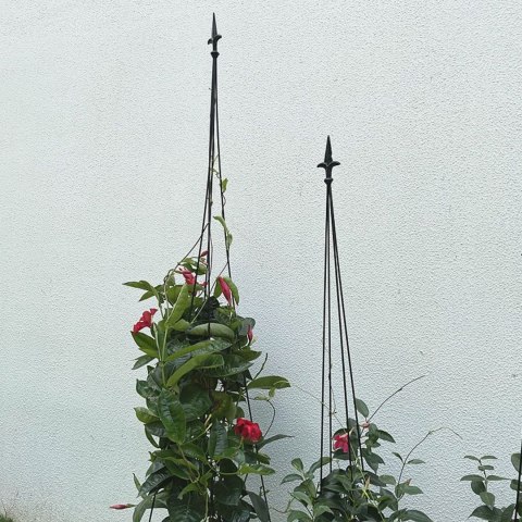 12x Podpora Pergola Ogrodowa Tarasowa na KWiaty Stojak Metalowy Roślin 150 cm