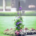 12x Podpora Pergola Ogrodowa Tarasowa na KWiaty Stojak Metalowy Roślin 150 cm