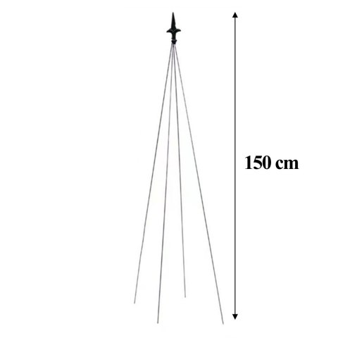 12x Podpora Pergola Ogrodowa Tarasowa na KWiaty Stojak Metalowy Roślin 150 cm