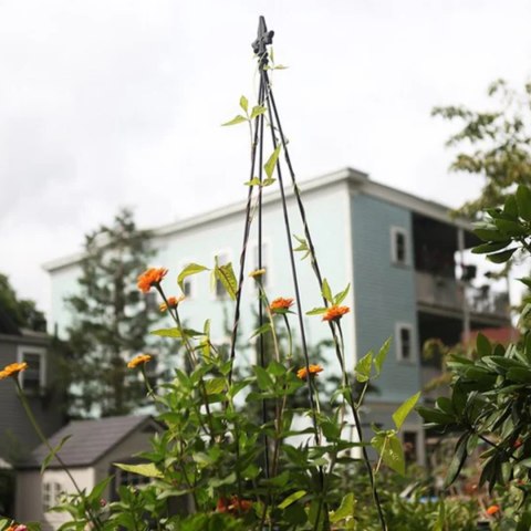 12x Podpora Pergola Ogrodowa Tarasowa na KWiaty Stojak Metalowy Roślin 150 cm