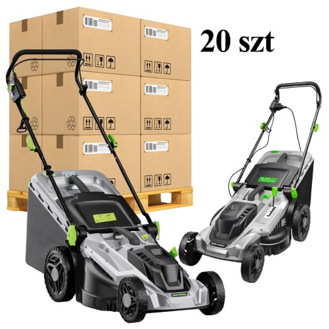 20x Kosiarka Elektryczna Lekka Mocna do Koszenia Trawy Duży Kosz 50L 2400W 43cm