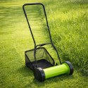 32x Kosiarka Ręczna Bębnowa Mechaniczna Wrzecionowa Pchana Z Koszem 16" 40 cm