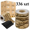 336 x Taśma Ogrodzeniowa 19cm x 35m Osłona Panelowa na Ogrodzenie Płot UV Kamień