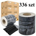 336 x Taśma Ogrodzeniowa 19cm x 35m Osłona Panelowa na Ogrodzenie Płot UV Stone